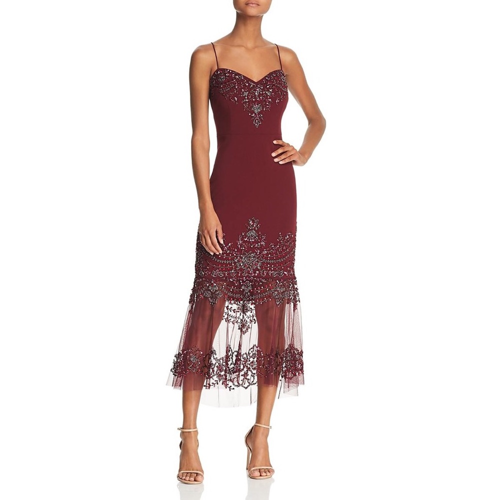 Aidan Mattox Embellished Flute Dress